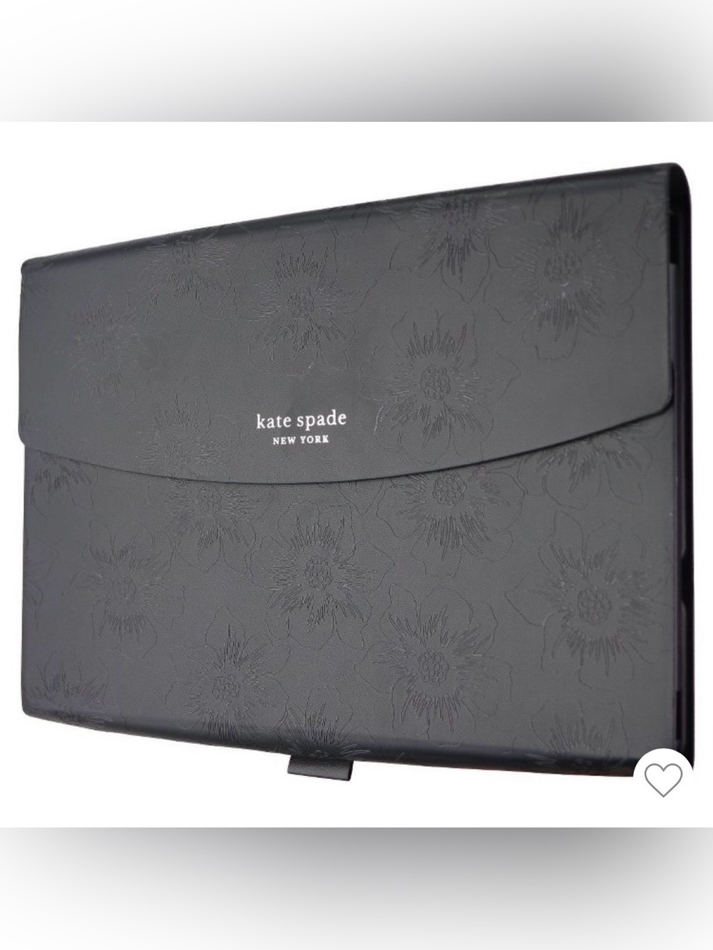 Kate Spade Envelope Folio Case for Apple iPad, Black Hollyhock Design 10.2 NWOB